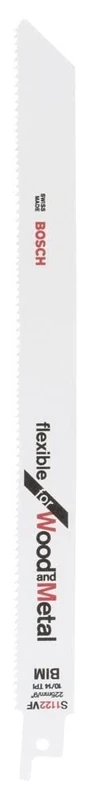 Bosch Accessories 25 pieces Sabre Saw Blade S 1122 VF Flexible for Wood and Metal (Length 225 mm, sabre saw accessories)