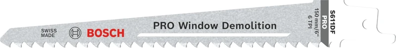 Bosch 25x PRO Window S611DF Demolition Reciprocating Saw Blade (for Wood with nails, Aluminium, Length 150 mm, Professional Accessory Reciprocating Saw)