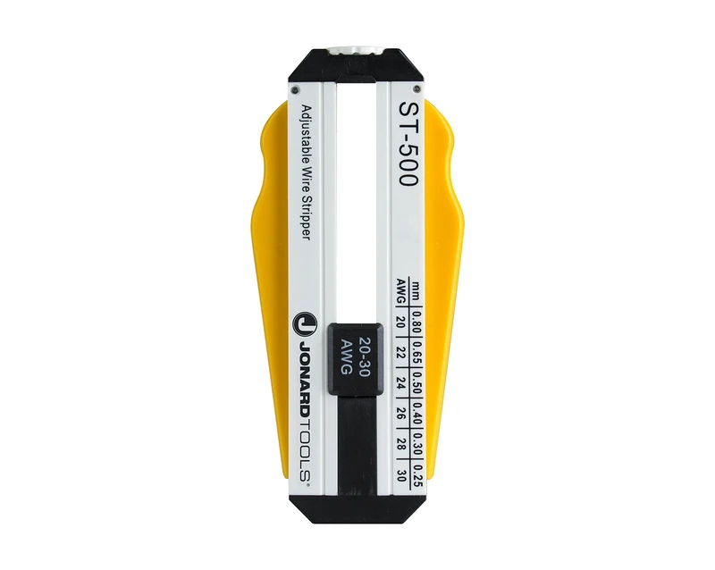 Jonard Tools ST-500 ABS Adjustable Precision Wire Stripper, 20-30 AWG,Grey|black|yellow|white, 3-57/64", Length x 1-19/32" Height
