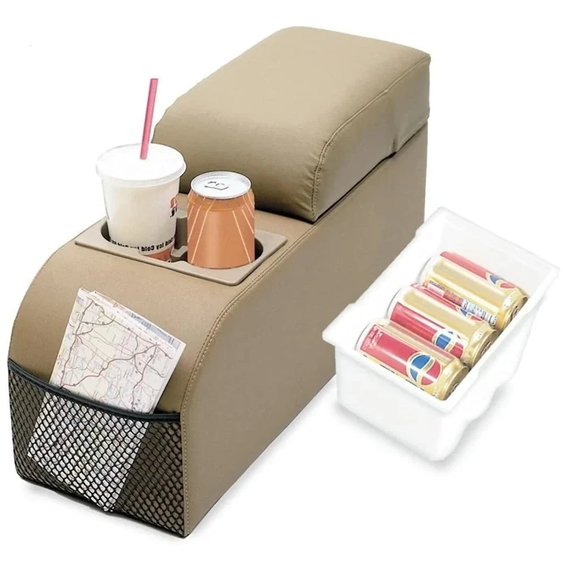 RAMPAGE PRODUCTS 32001 Vinyl Padded Floor Mounted Console for 1976-1983 Jeep CJ & Wrangler YJ, Black Denim