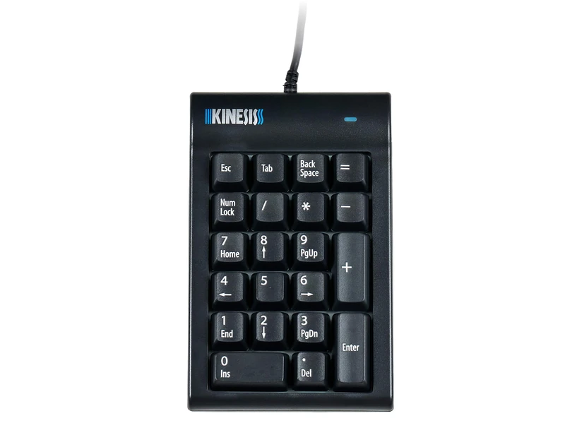 Kinesis USB Numeric Keypad, Cherry Low-Force Mechanical Switches (PC), AC210USB-BLK