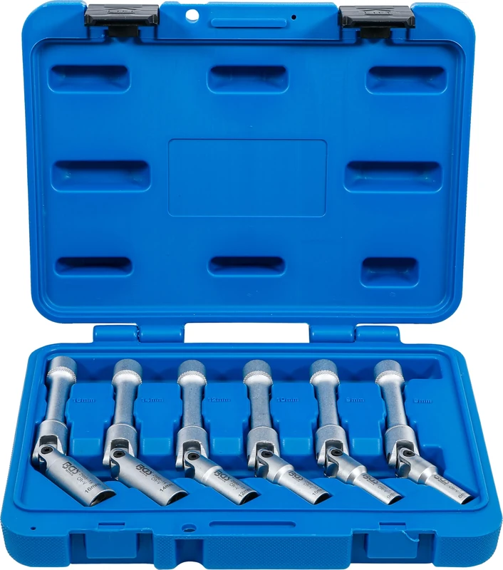 BGS 2986 | Universal Joint Glow Plug Set, Hexagon | 10 mm (3/8") Drive | 8 - 16 mm | 6 pcs.