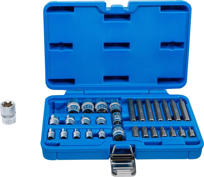 BGS 5025 | Bit and Socket Set | E-Type / T-Star (for Torx) | 30 pcs.