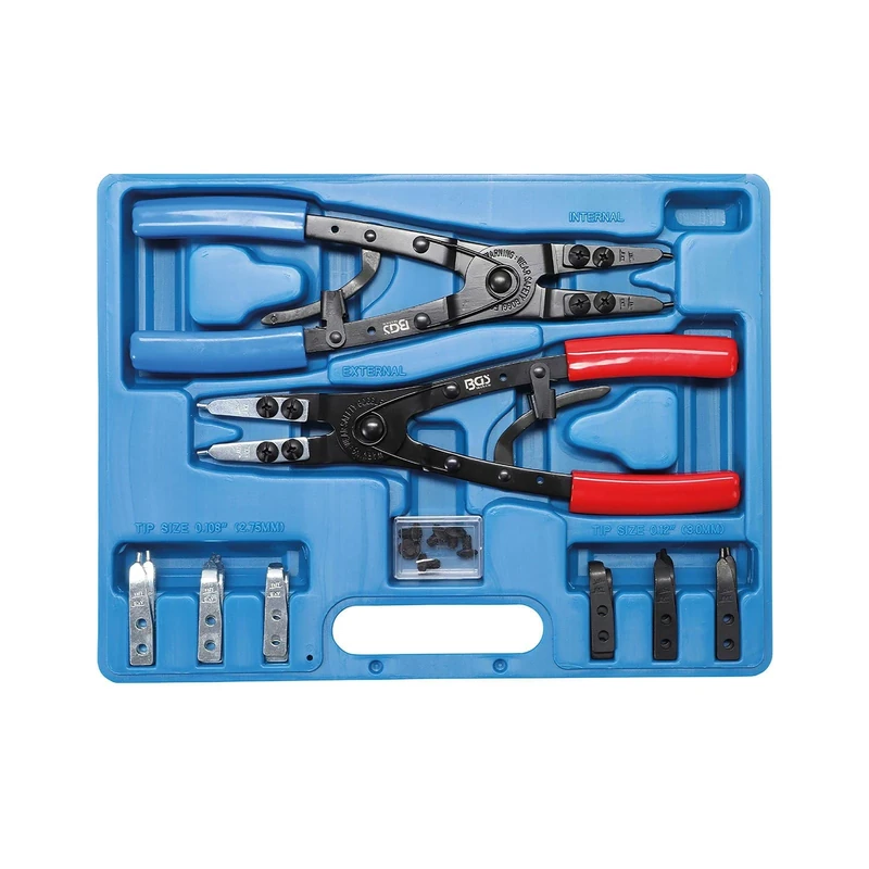 BGS 453 | Circlip Pliers Set | Replaceable Tips | 10 pcs.
