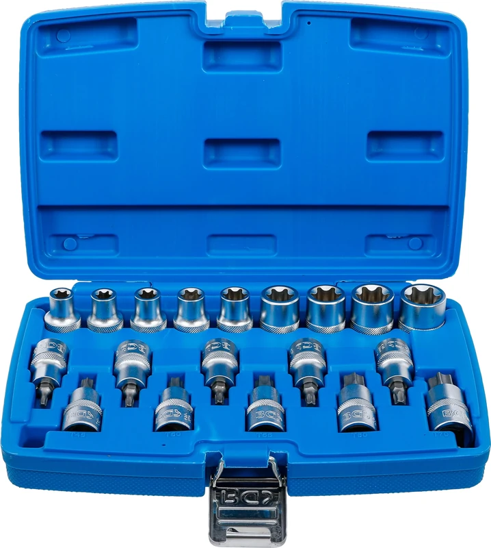 BGS 5100 | Bit Socket / Socket Set | 12.5 mm (1/2") Drive | E-Star / T-Star (for Torx) | 19 pcs.