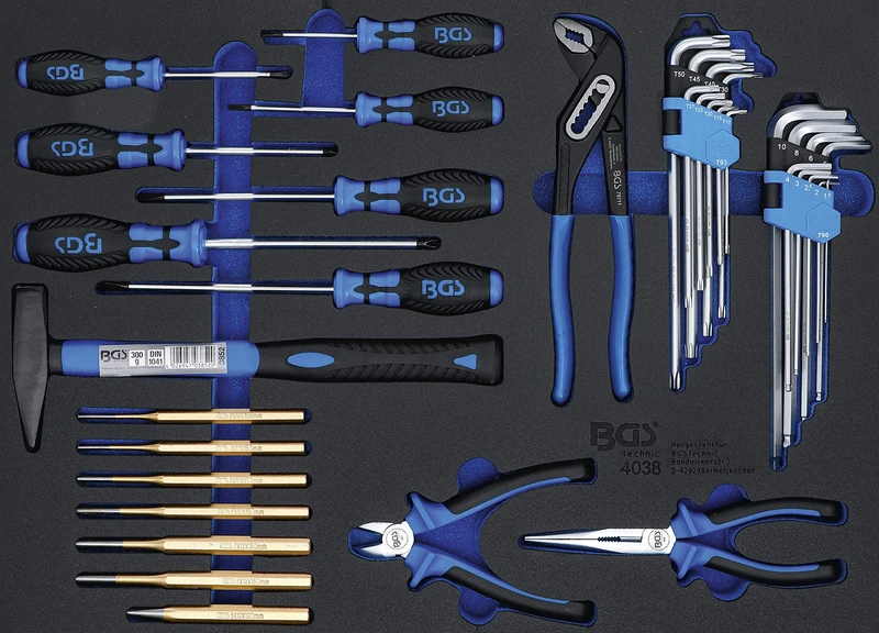 BGS 4038 | Tool Tray 3/3: Hammer, Pliers, Screwdriver Set | 36 pcs.