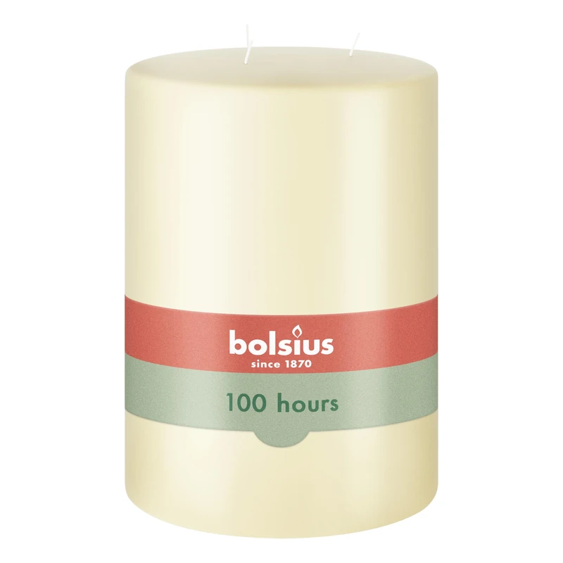 BOLSIUS XXL 3 wick Candle, 15x15x20 cm , "Ivory" 103618830105