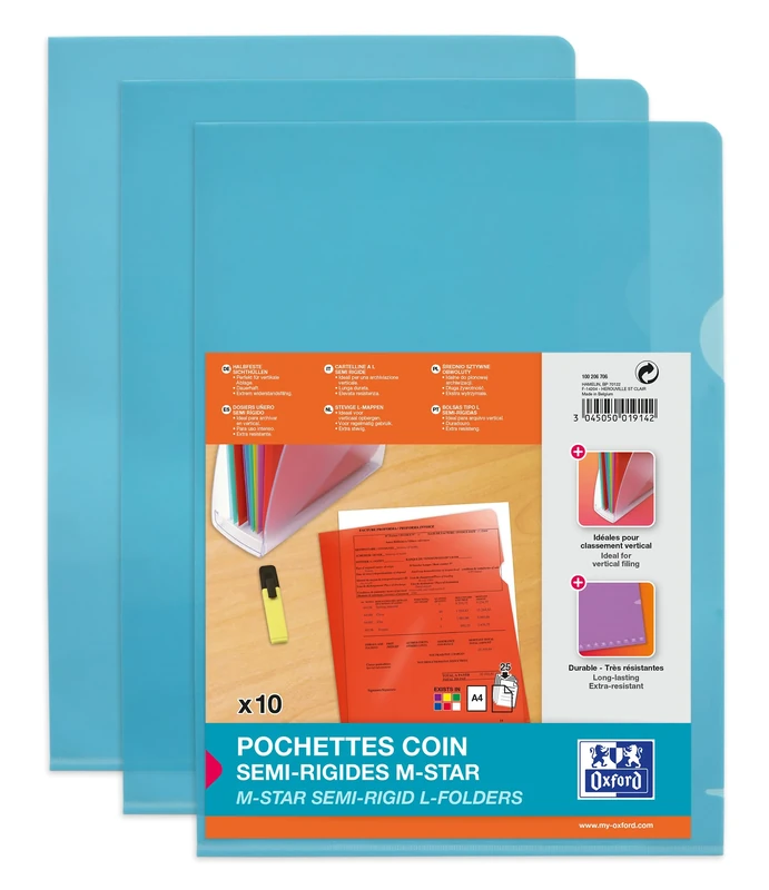 Elba M Star 100206706 Plastic Wallets 0.15 mm PVC Hard Film Blue