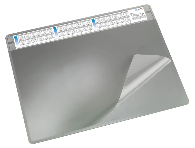 Läufer Durella 47653 Desk Pad Soft with Calendar, 65 x 50 cm Grey
