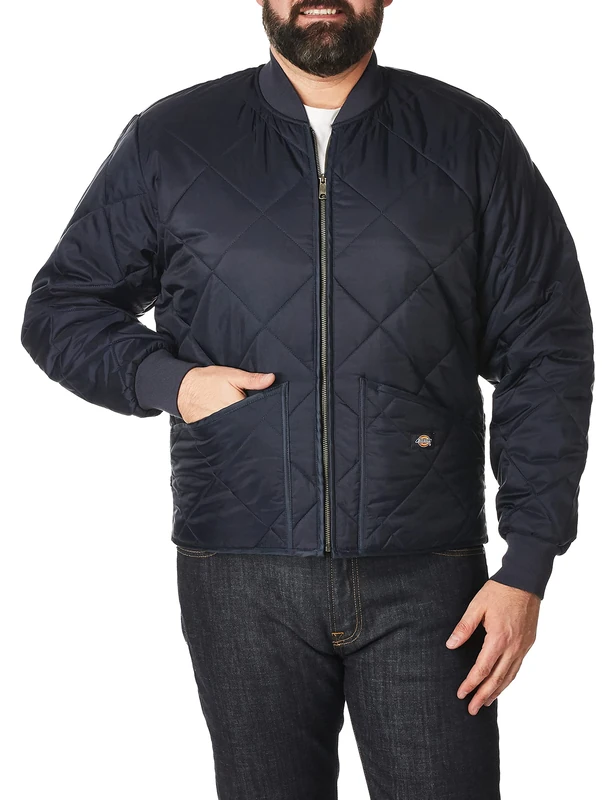 Dickies Men's Diamond Quilted Nylon Jacket Big-Tall, Dark Navy, XXXL