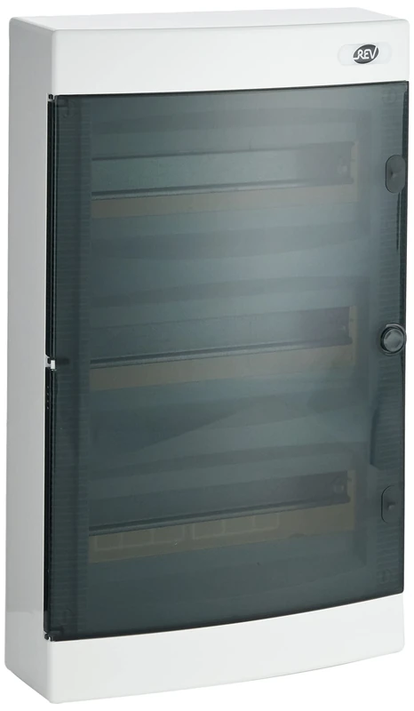 REV Fuse Box, Distribution Box, 3 Rows, 0515533555, 36TE, 400V, 117 x 290 x 485 mm, White