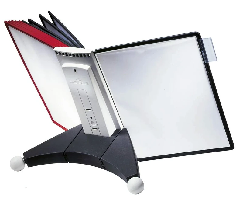 Durable Sherpa Desk Unit 10 Complete, 10 Panels - Black and Red