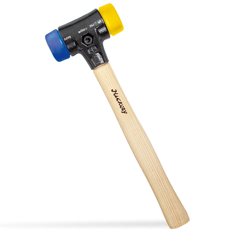 Wiha 832-15 Safety Dead-blow Hammer - 40mm Blue/Yellow - Image 1