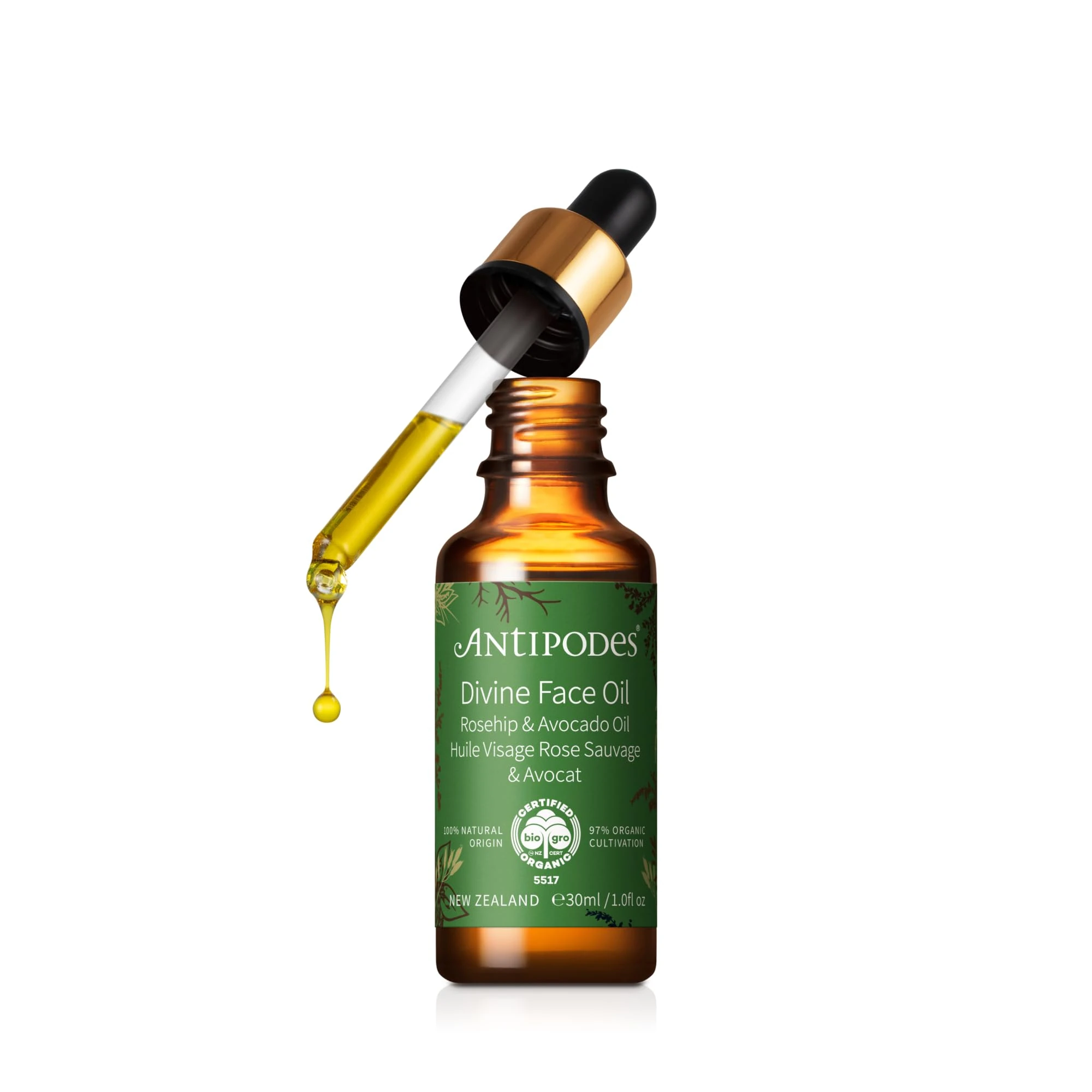 Divine Face Oil Rosehip Oil & Avocado Oil – Anti-Aging Face Oil to Address Appearance of Fine Lines & Wrinkles - 30ml
