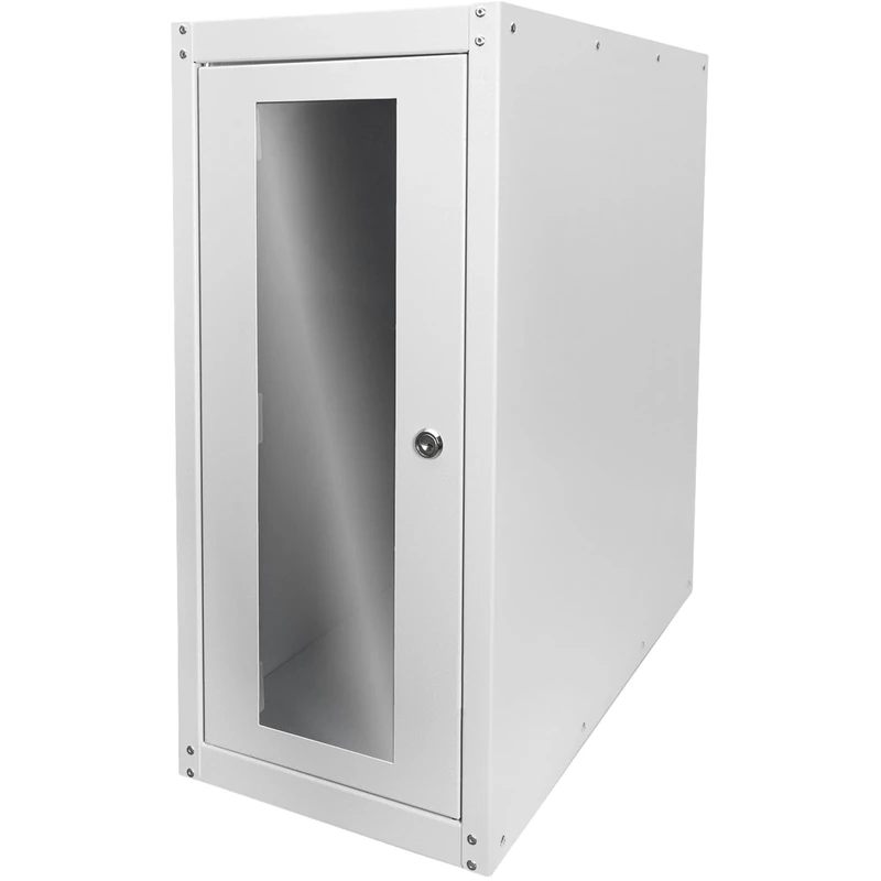 Digitus RAL7035 PC Casing IP20 65 cm x 30cm x 60 cm with Framed Safety Glass Door/Rolling Wheels/Grey