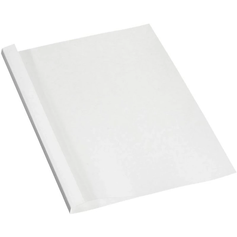 Fellowes 10mm Thermal Binding Covers - 81-100 Sheet Capacity - Pack of 100 White Thermal Binding Covers