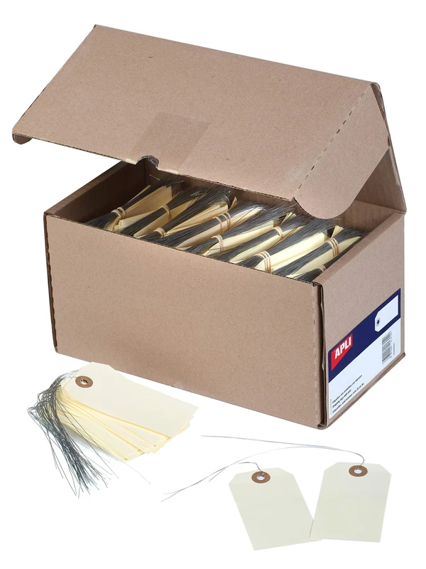 Apli 121312 Lot of 1000 American Labels with Iron Wire 80 mm x 38 mm