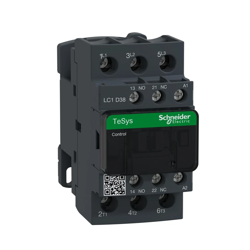 Schneider Electric, TeSys D contactor - 3P(3 NO) - AC-3 - <= 440 V 38 A - 230 V AC 50/60 Hz coil, LC1D38P7