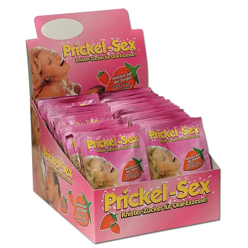 You2Toys Prickel Sex Cracklin Strawberry Flavour Sugar for Oral Pleasure - Pack of 36 - Image 1
