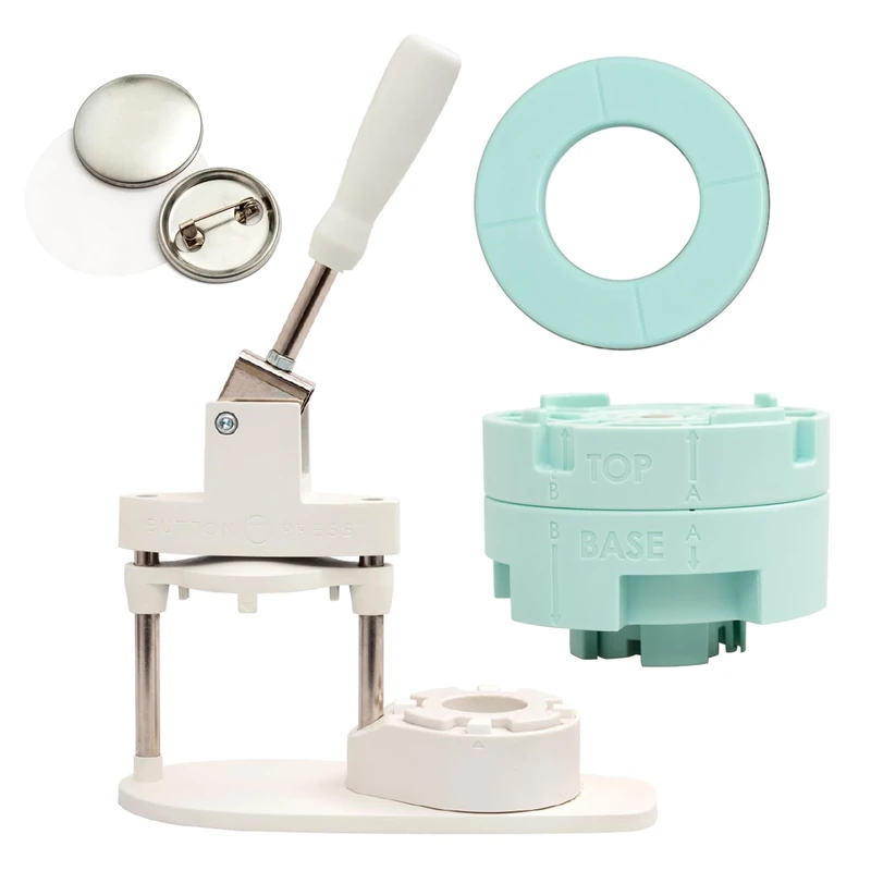 We R Memory Keepers 660524 Button Press Kit, White and Green,