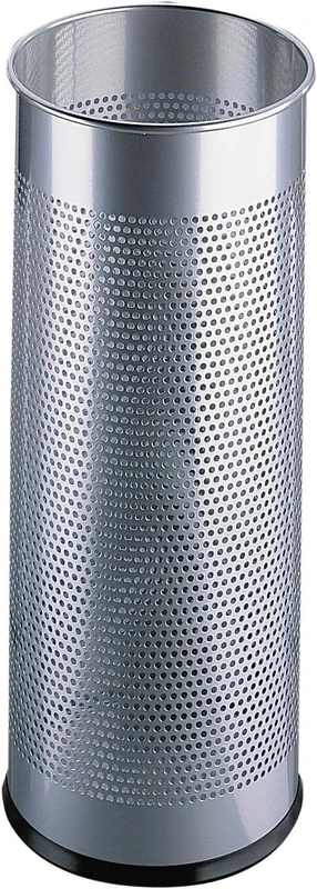 Durable Umbrella Stand Silver | Made From Strong Stainless Steel | Perforated Design To Help Air Flow & Drying | 28.5 Litre Capacity