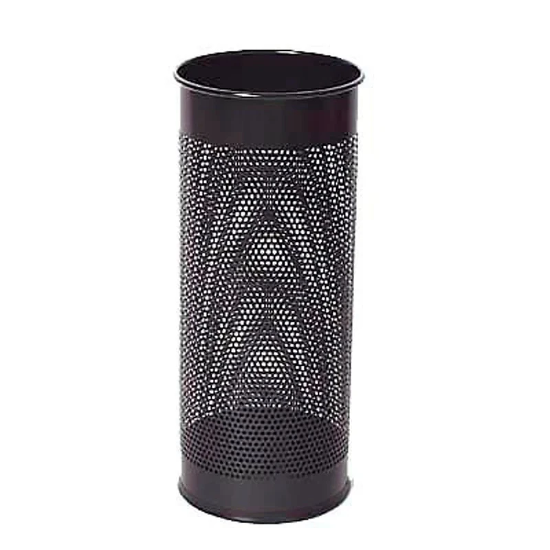Durable Umbrella Stand in Black - Made From Strong Stainless Steel - Perforated Design To Help Air Flow & Drying - 28.5 Litre Capacity