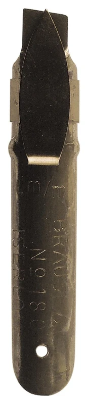 Brause 18040B - Calligraphy nibs for nib holders and pens - Square nib Latin style - Box of 50 Bandzug 4 mm nibs - Made in Germany. For right-handed use - Image 1