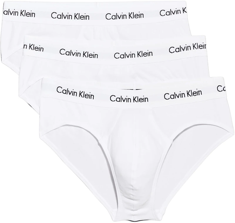 Calvin Klein Men's Hip Briefs, White, XL
