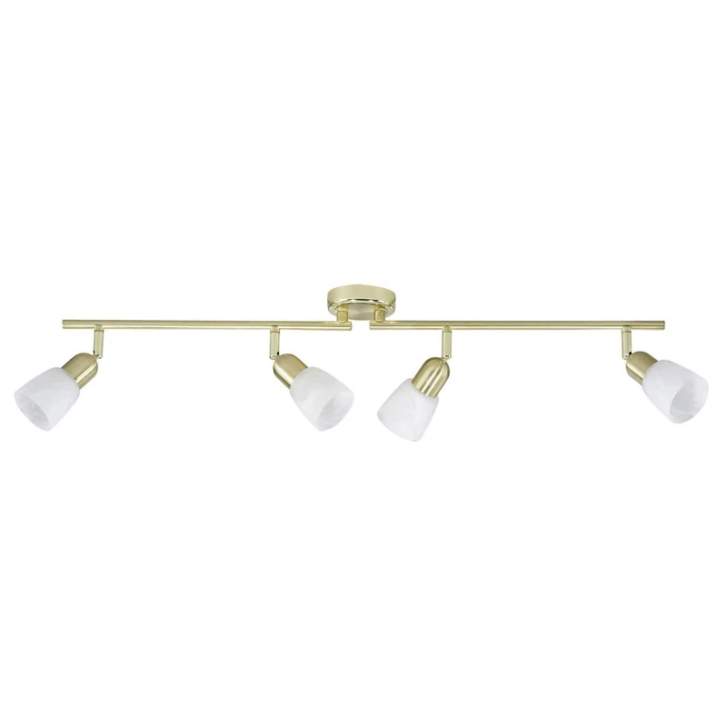 Brilliant Sofia 55331/18 4-Bulb Spot Light Rail - Brass/Alabaster
