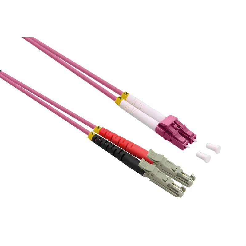 ROLINE Fibre Optic Cable Duplex 50/125µm OM4, LSH/LC, LSOH, Purple, 2 m