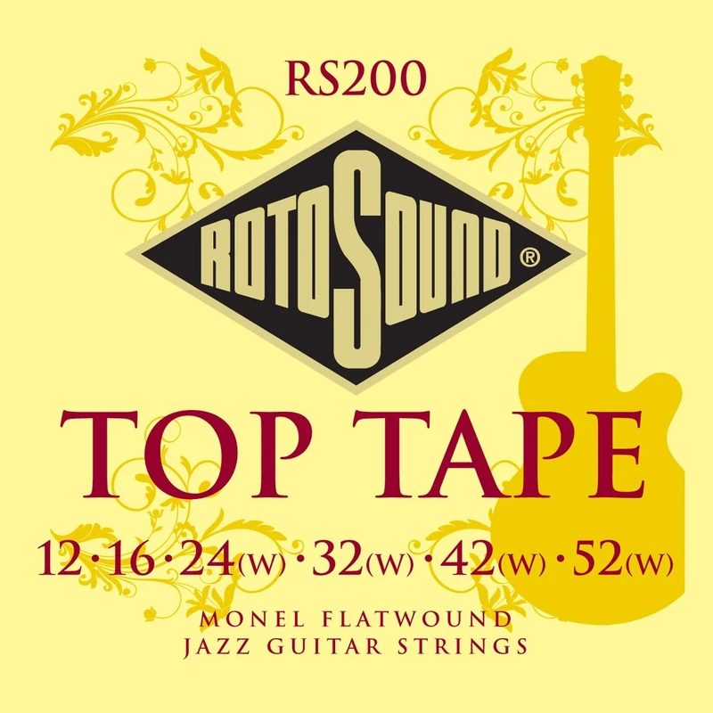 Rotosound RS200 Monel Flatwound Electric Guitar Strings 12-52