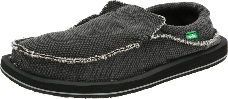 Sanuk Men's Chiba Loafer, Black, 7 UK