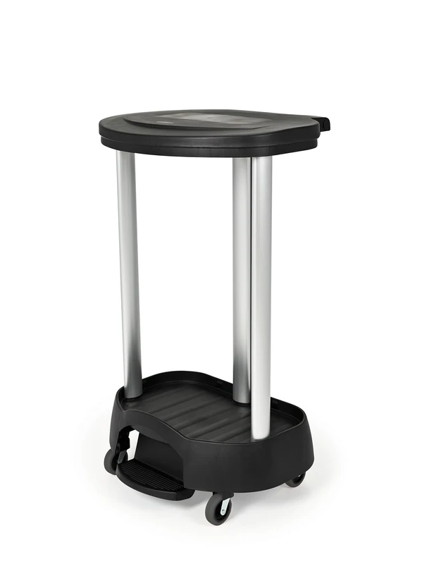 Rubbermaid Commercial Products FG630000BLA, Executive Series Step On Linen Hamper - Black