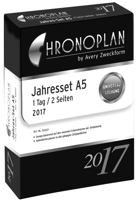 Chronoplan 50297 2017 (Set Year Week on Two Pages Diary – White A5 (with Daily Schedule) - Image 1