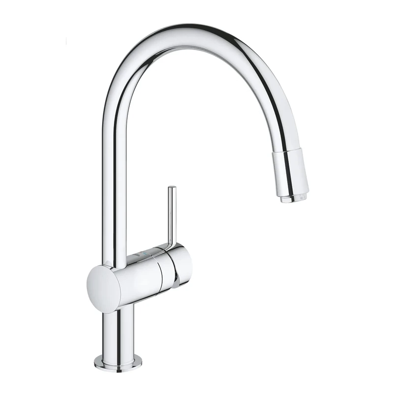 GROHE 32918000 | Minta Kitchen Tap C-Spout | Pull-Down Shower Head | Chrome