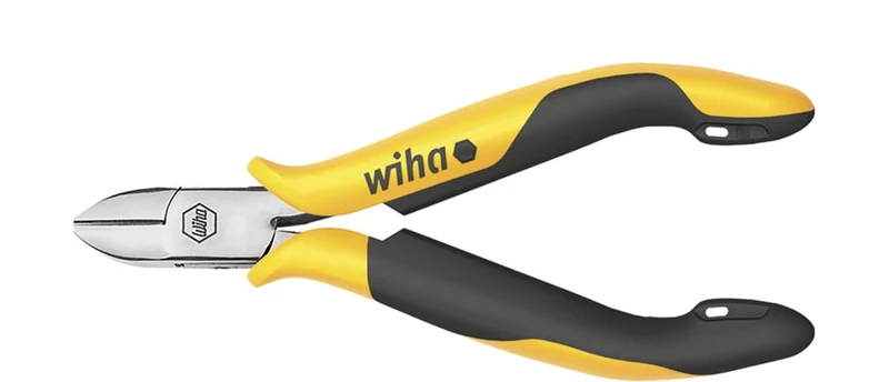 Wiha Professional Diagonal Cutting Pliers ESD with semi‑Round Wide Head and Chamfer 115 mm, 4 1/2" (26831)