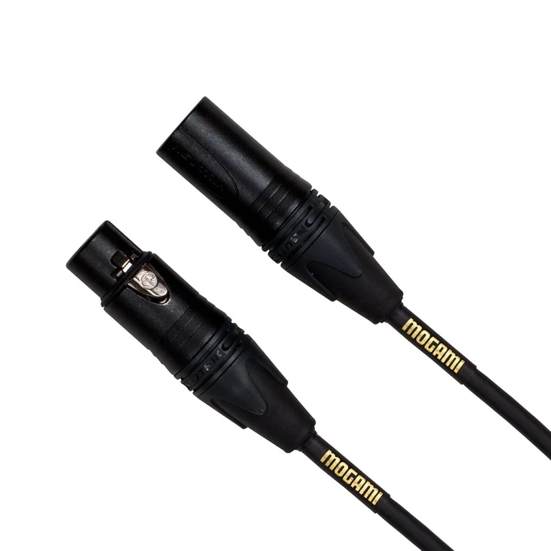 Mogami Gold STUDIO-02 XLR Microphone Cable, Female to Male, 3-Pin, Gold Contacts, Straight Connectors, 2 Foot