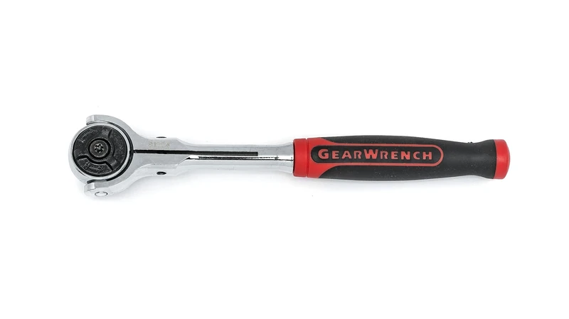 GearWrench 1/4" Drive 72 Tooth Dual Material Roto Ratchet, 6-3/4" - 81224