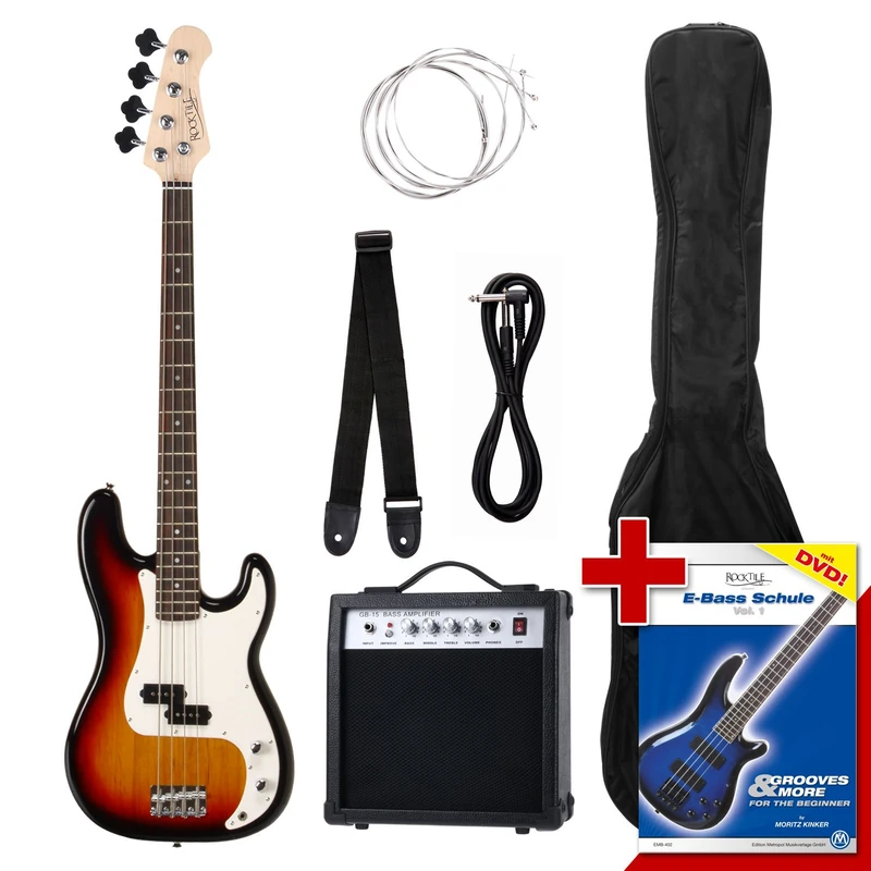 Rocktile Groover's Pack PB E-Bass Set Sunburst