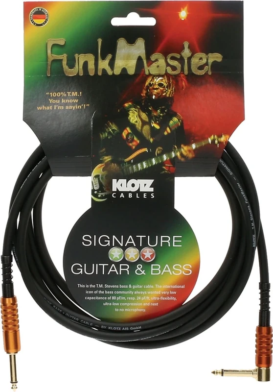 KLOTZ FunkMaster high end guitar and bass cable (straight - angled) (6.0)