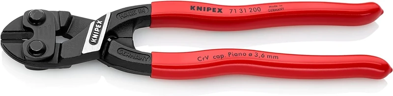 KNIPEX Cobolt Compact Bolt Cutter with Plastic Coating 200 mm, 71 31 200