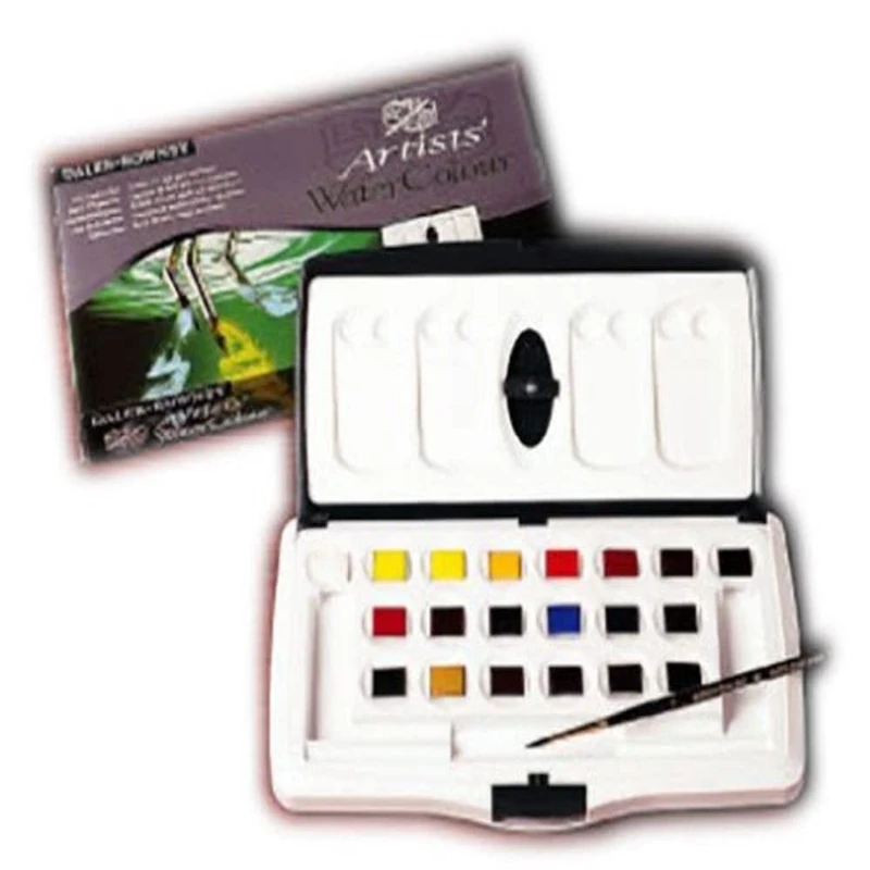 Daler-Rowney Artists Watercolour 20 Half Pan Box Set, Professional Artists