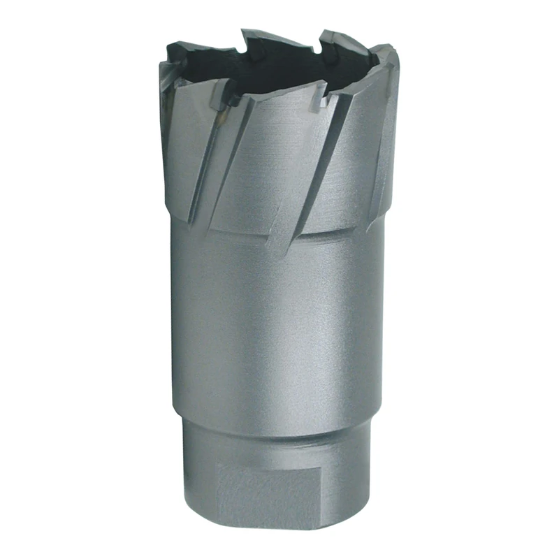 RUKO Tungsten Carbide Core Drill Bit with Cutting Edge and Threaded Retainer, Bright Finish, 16.0 mm Diameter, 84.0 mm Length, R108016