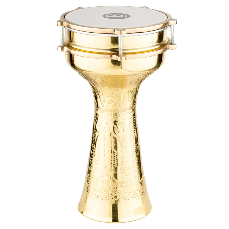 Meinl Percussion Copper Series Darbuka - Large Handdrum - With Synthetic Head - 7.5 Inches - Hand Hammered - Copper, Brass Plated (HE-214)
