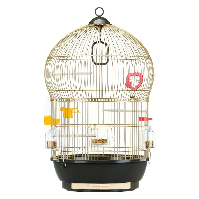Ferplast Bird Cage BALI Cage for Birds, Canaries, Budgies, Finches, Loverbirds, Metal, Accessories Included Rotating Feeders Perches, 43.5 x 43.5 x h 68.5 cm.