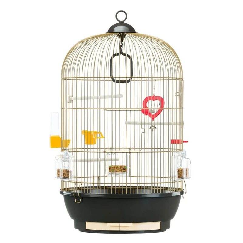Ferplast Bird Cage DIVA Cage for Birds, Canaries, Budgies, Finches, Loverbirds, Metal, Accessories Included Rotating Feeders Perches, 40 x 40 x h 65 cm.