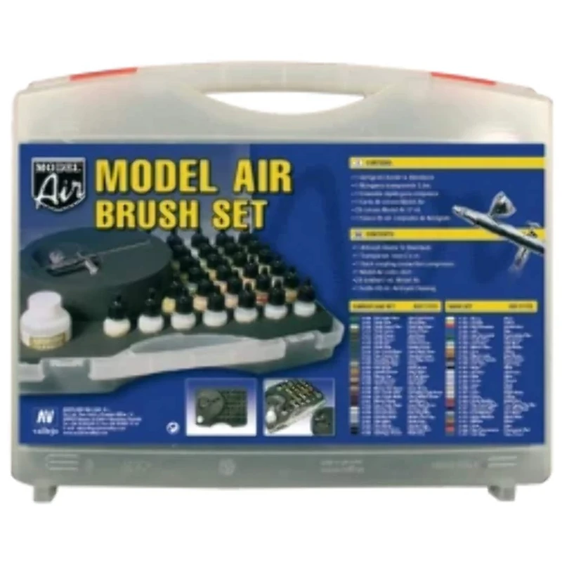 Vallejo Model Air Airbrush Set with Military Colours