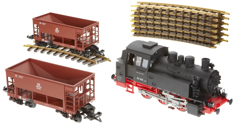 Piko 37100 - G Starter Set BR 80, with Bulk Wagon - Image 1