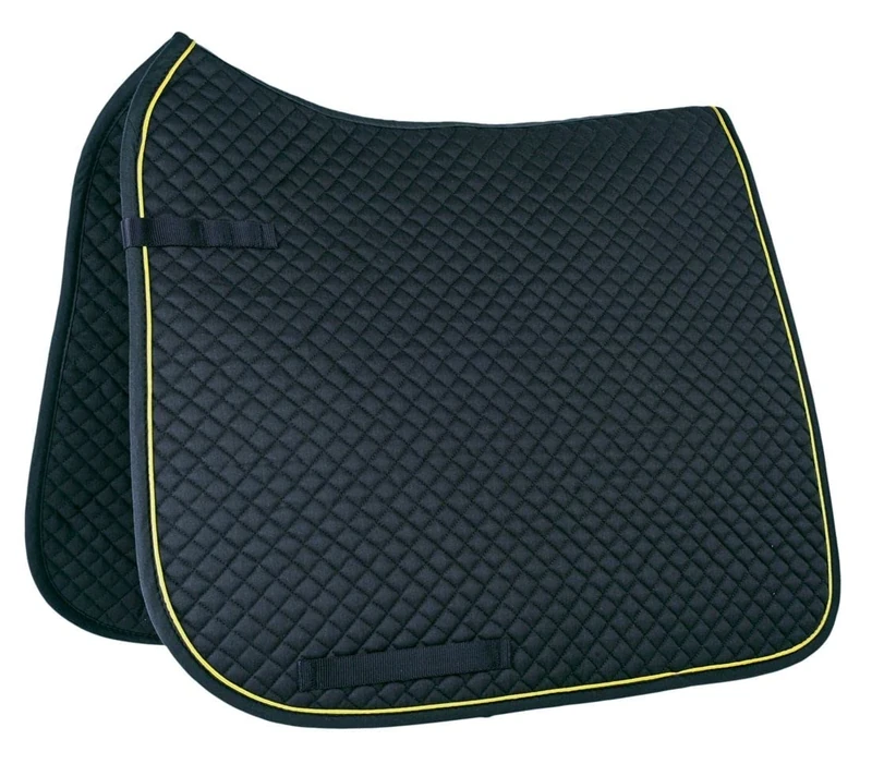 HKM Dressage 9172 4000315738359 Small Quilted Saddle Cloth Black/Gold Pony