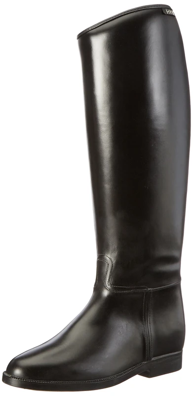HKM Women's Riding Boots Oversized Baggy with Elastic Panel, Womens, Reitstiefel -Damen- Lang & Weit mit Elastikeinsatz, Black, 40 EU